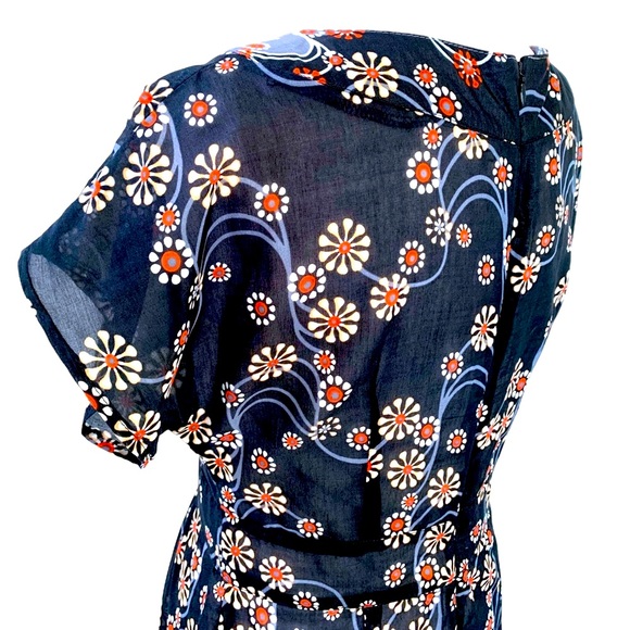 Anthropologie | NWOT Tunic Blouse or Micro Mini Dress in Floral Psychedelic S - Picture 9 of 16